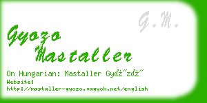 gyozo mastaller business card